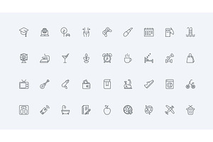 Daily schedule everyday busy icons, a Food Illustration by Lemberg Vector