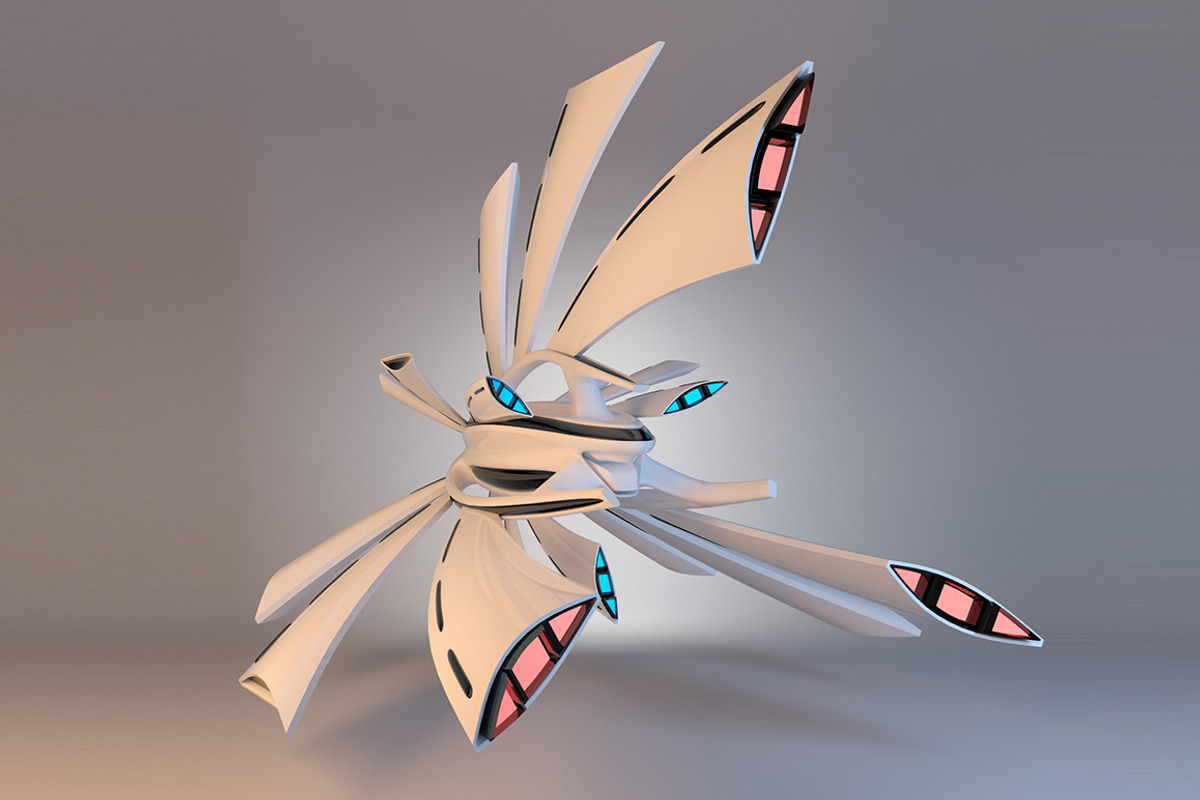 Concept of Spaceship Crow, a Cars & Vehicle 3D Model by 3D Models by Obshansky (Photo 1 of 15)