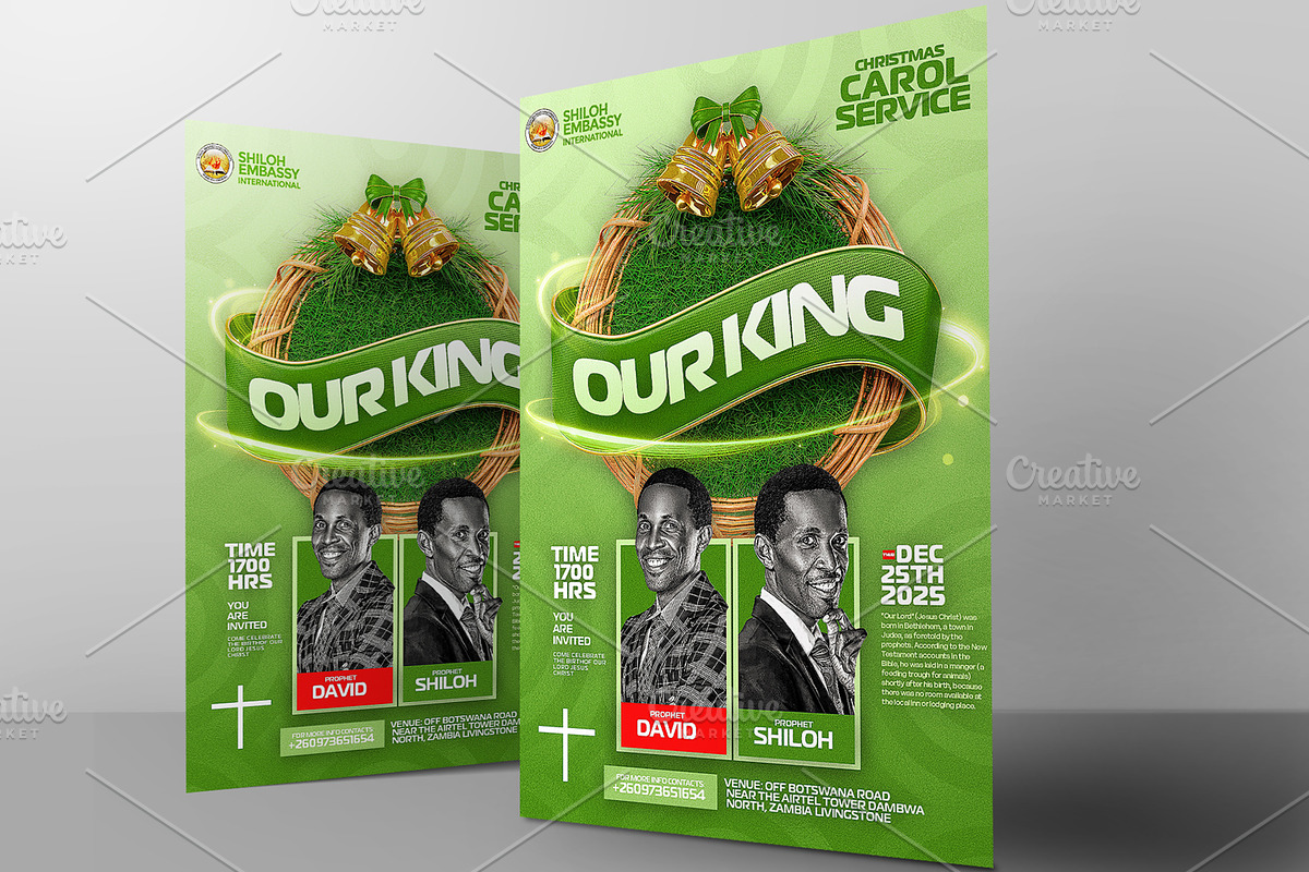 Christmas Carol Service Poster Templ, a Social Media Template by church flyer templates (Photo 7 of 7)