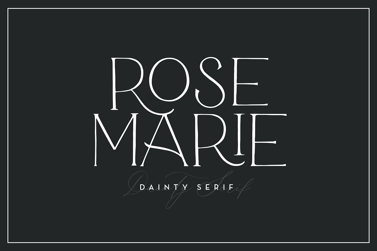 Rosemarie Dainty Serif, a Serif Font by Rachel Kick (Photo 1 of 12)