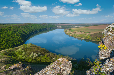 Amazing spring view on the Dnister River Canyon with picturesque, a Nature Photo by YuriyB