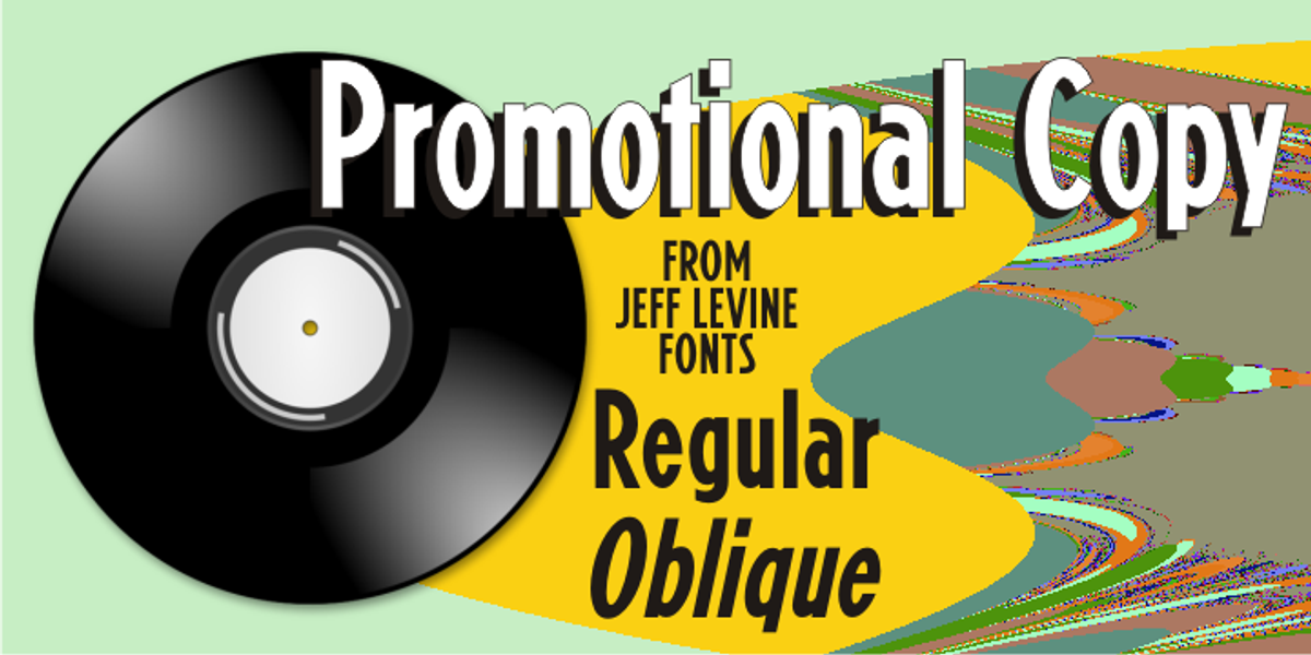 Promotional Copy JNL, a Sans Serif Font by Jeff Levine Fonts