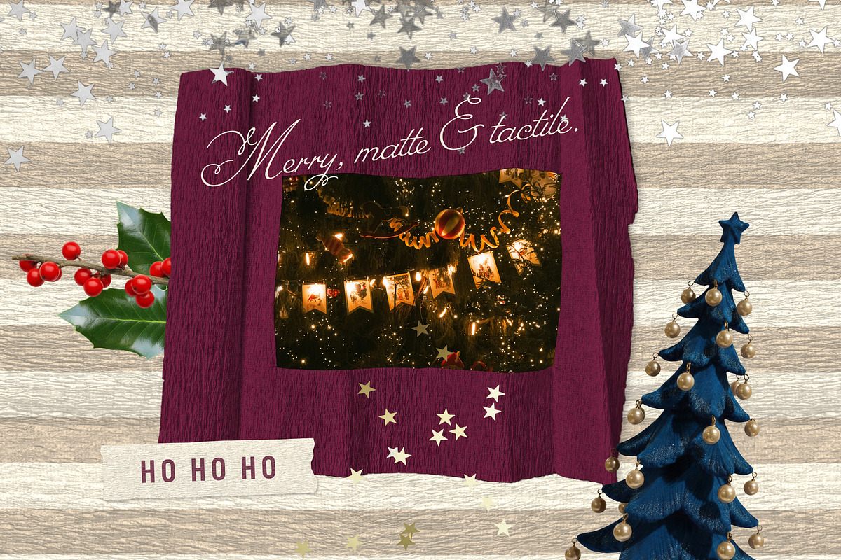 Crepe Paper Christmas Collage Kit, an Object Graphic by Anzhelika (Photo 6 of 11)