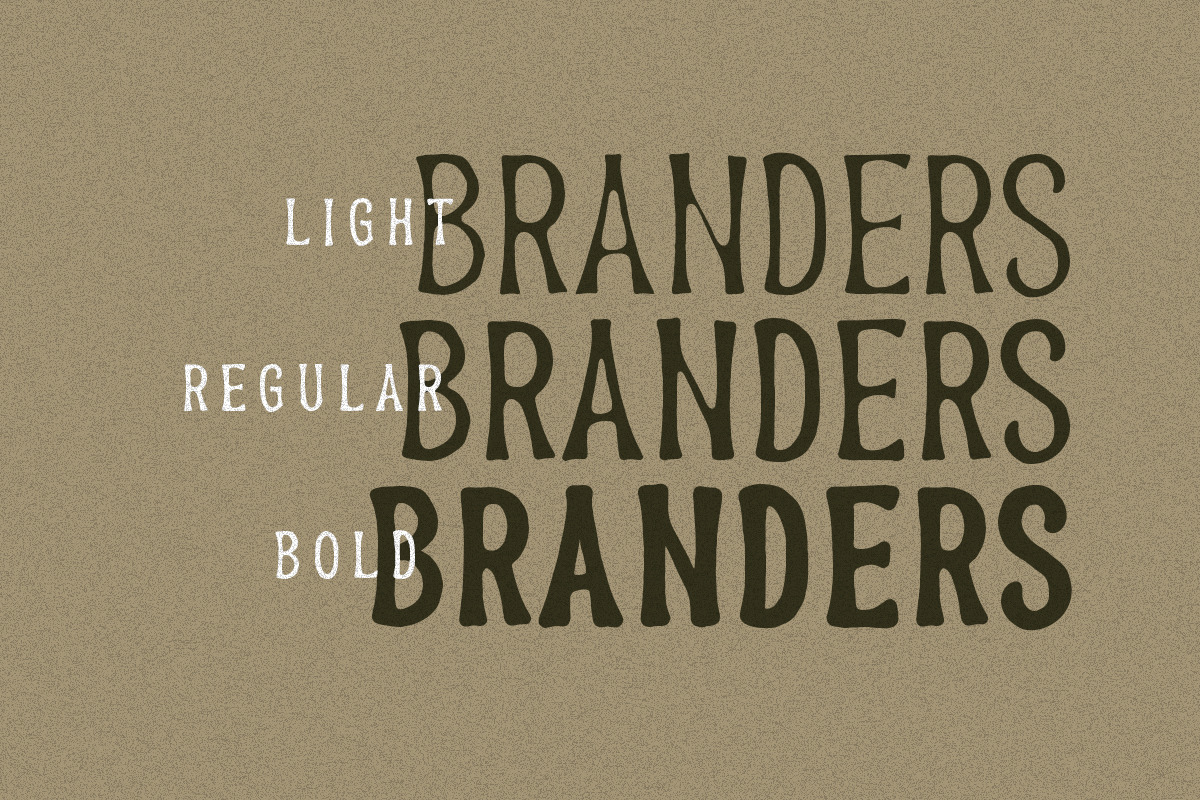 Branders - Condensed Handmade Font preview 2