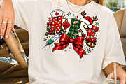 Nurse Christmas Sublimation PNG, a Seasonal Illustration by Rose Art (Thumbnail 2 of 4)