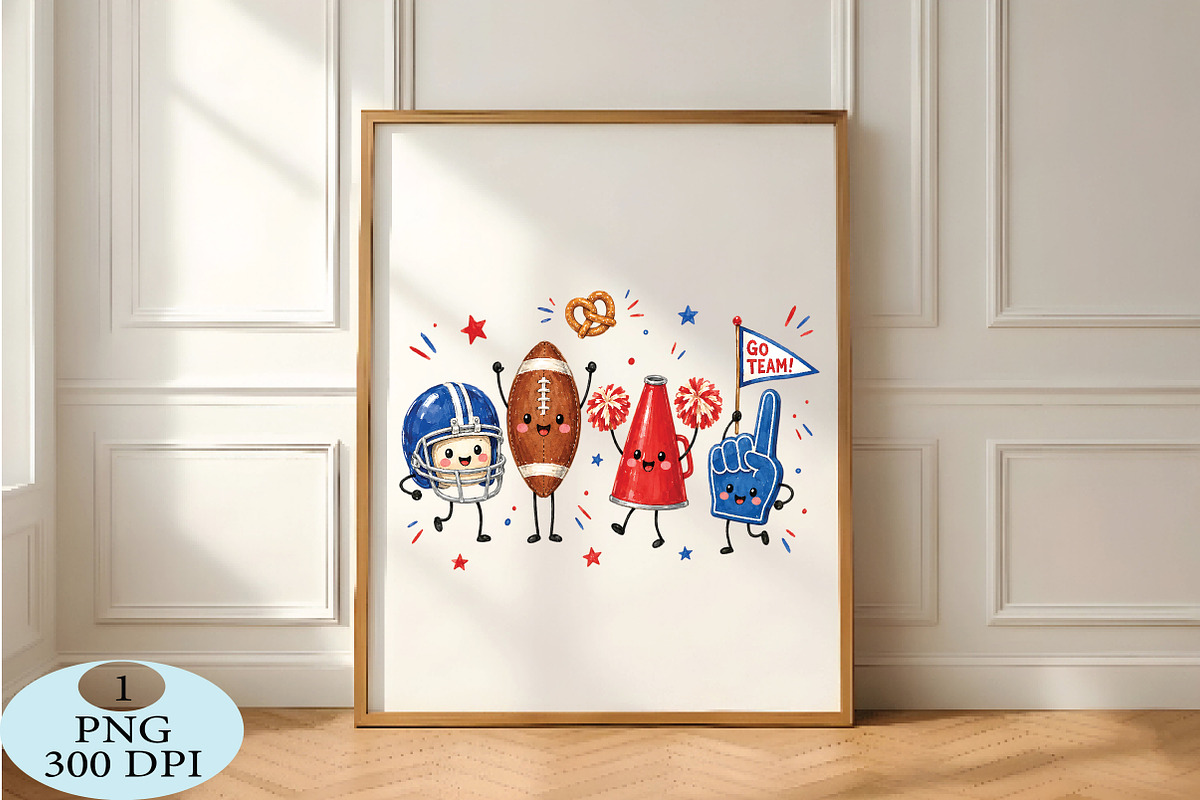 Cute Football Game Day Team PNG, a Seasonal Illustration by Daily.Designs (Photo 5 of 5)