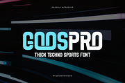 Goospro - Thick & Sport Font, a Sans Serif Font by QR Design Studio (Thumbnail 1 of 6)