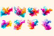 Colored smoke  Watercolor clipart, an Object Illustration by Hello My Print (Thumbnail 12 of 13)