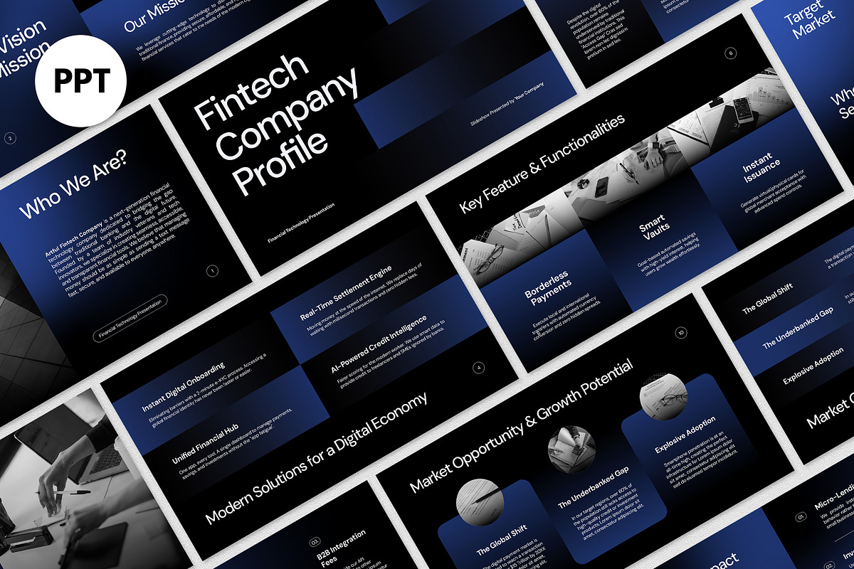 Fintech Presentation, a Presentation Template by graphicook (Photo 1 of 4)