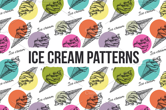6 Ice Cream Patterns preview 6