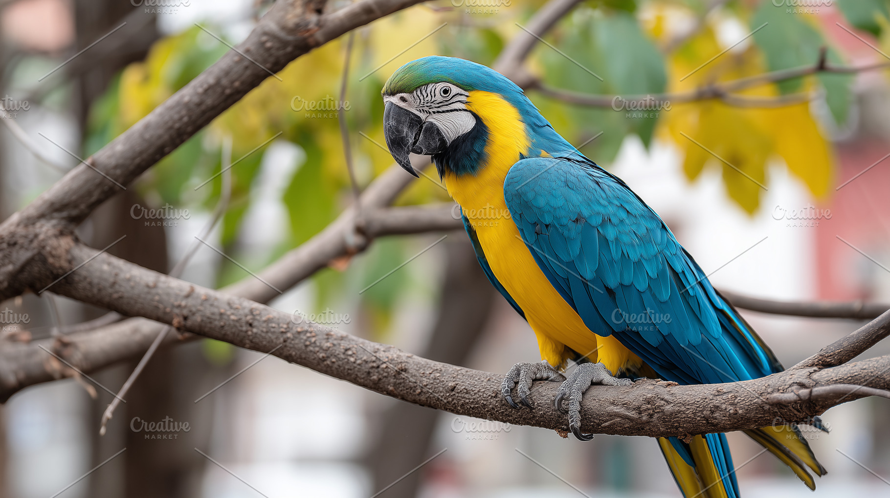 Colorful blue yellow macaw parrot, an Animal Photo by MistyDay