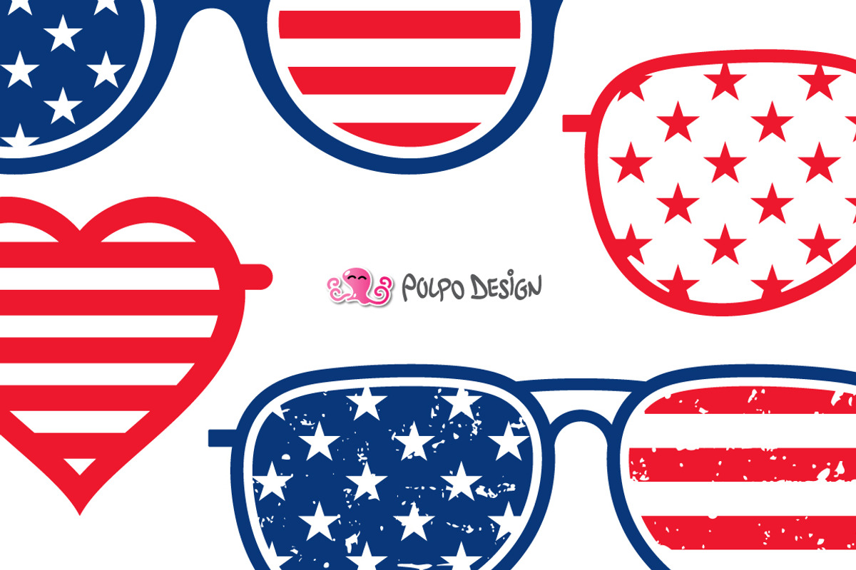4th of July Glasses SVG, an Object Graphic by PolpoDesign (Photo 3 of 4)