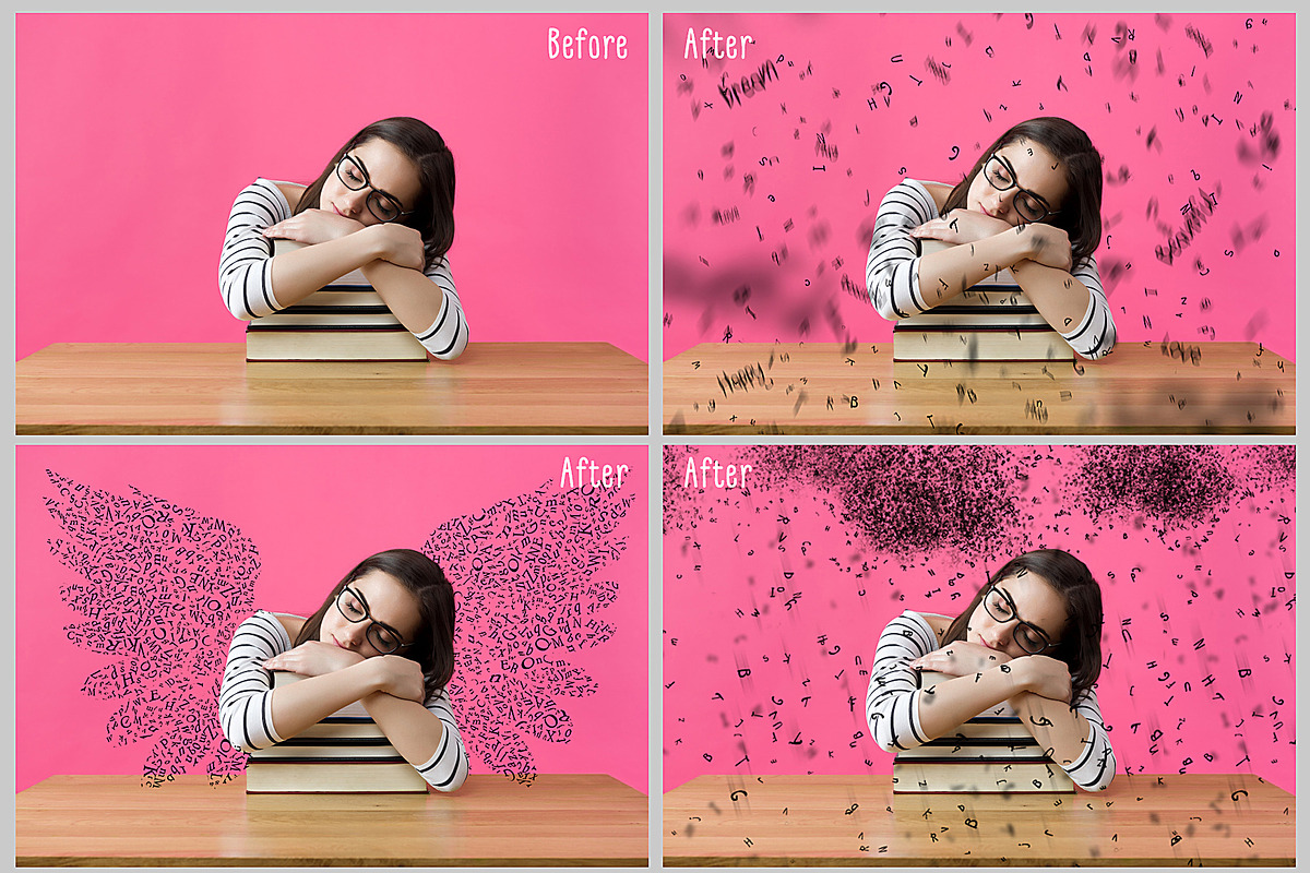 Scrambled letters photo overlays, a Brush Add-On by MixPixBox (Photo 3 of 6)