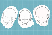 9 Children’s heads stamp Procreate, a Brush Add-On by PoPshop (Thumbnail 3 of 5)