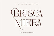 Brisca Miera - Chic Ligature Font, a Serif Font by suhadidesign (Thumbnail 1 of 13)