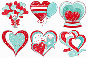 Valentine Love Clipart, an Illustration by Libby Wishes (Thumbnail 5 of 5)