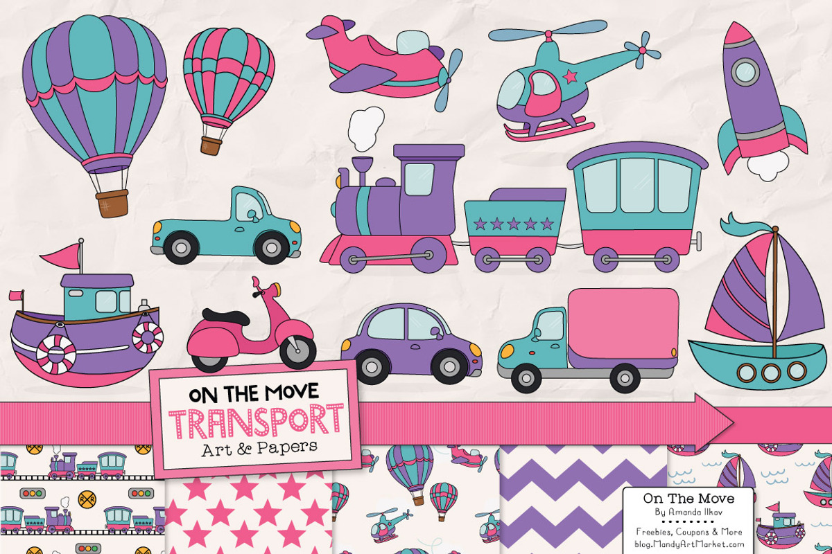 Girls Transporation Illustrations, a Transportation Illustration by Amanda Ilkov (Photo 1 of 3)
