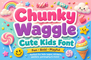 Chunky Waggle, a Slab Serif Font by Wow Magic (Thumbnail 1 of 5)