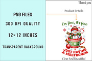 Funny Cute Snowman Christmas PNG, an Illustration by SinaCreation (Thumbnail 6 of 7)