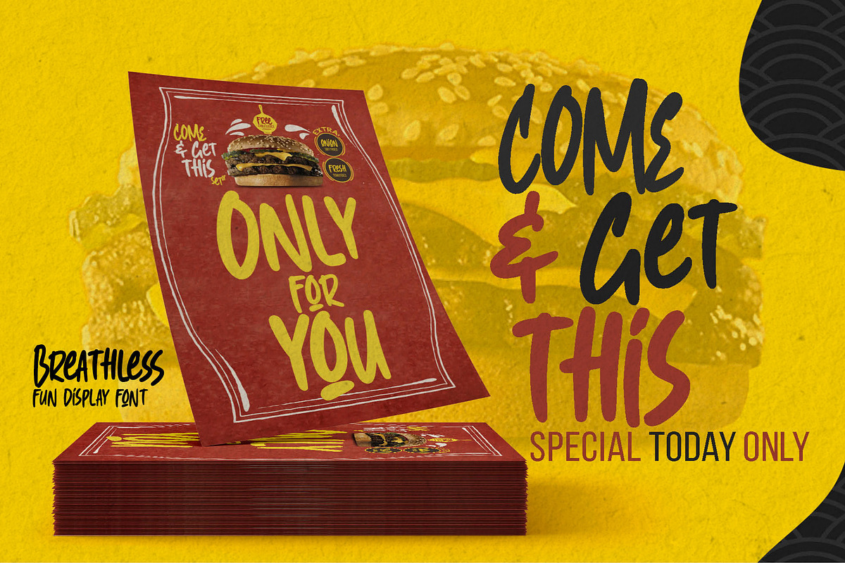 Breathless - Fun Display Font, a Font by Gassstype (Photo 6 of 8)