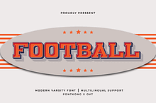 Football - Modern Varsity Font