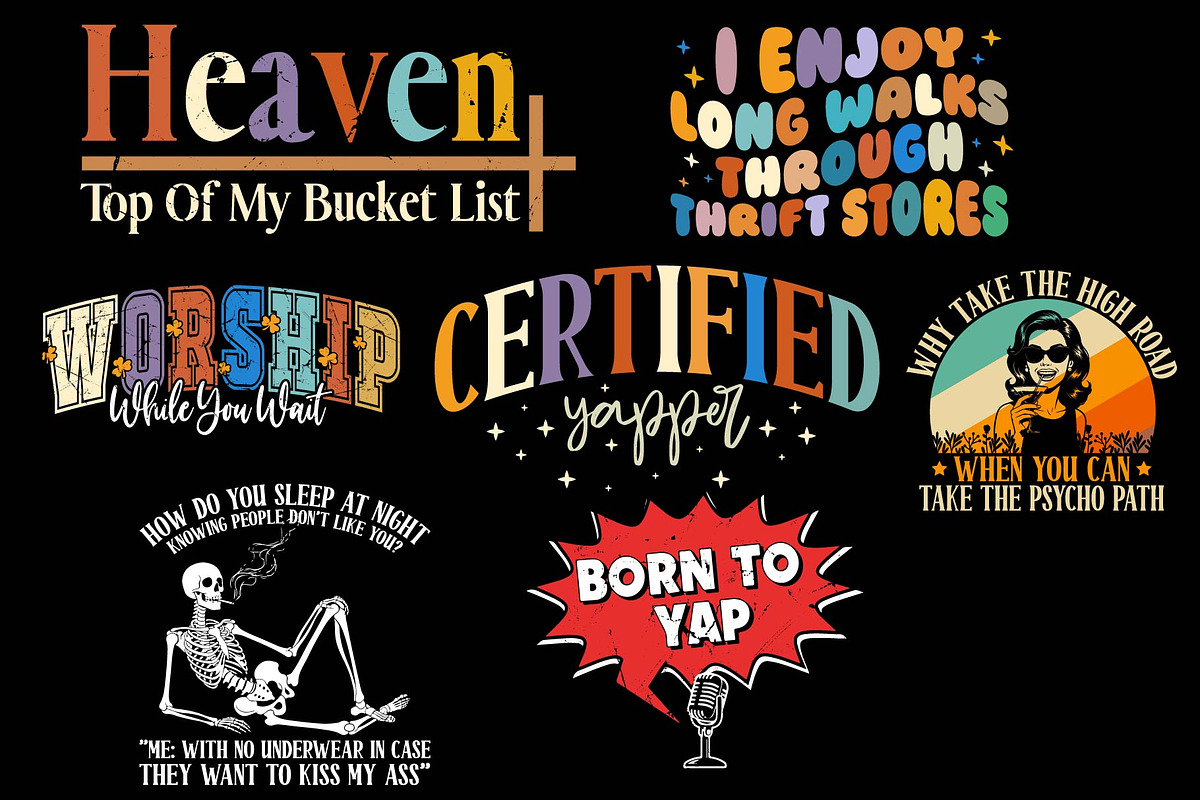 Retro Sarcastic Quote T-Shirt Design, an Object Graphic by vintage (Photo 2 of 3)