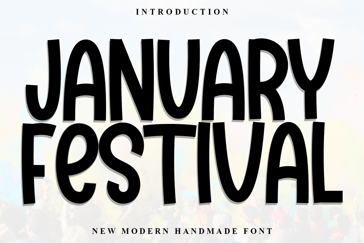 January Festival, a Sans Serif Font by FreshTypeINK (Photo 1 of 8)