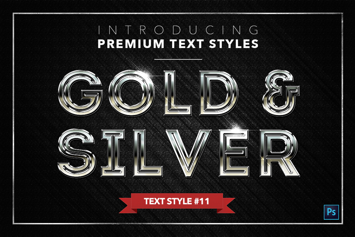 Gold & Silver #3 - 15 Text Styles, a Layer Style Add-On by Jonas Stensgaard (Photo 12 of 18)