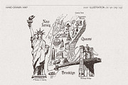 New York City Hand-Drawn Map, an Empty State Illustration by TheMountBirdStudio (Thumbnail 8 of 8)
