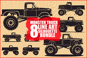 Monster Truck Collection, an Illustration by hafijul