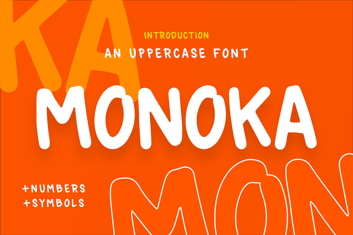 Monoka - Handwritten Uppercase Font, a Script Font by Boediman (Photo 1 of 6)