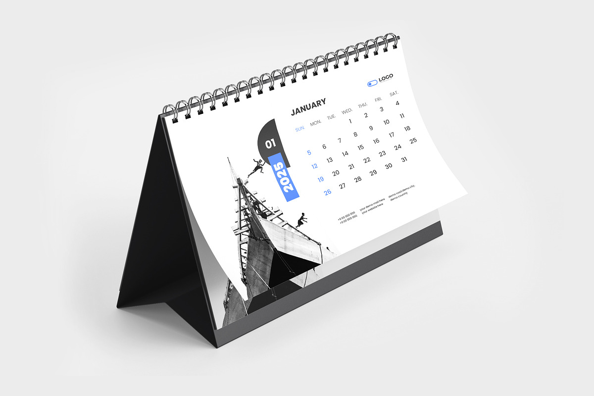 2025 desk calendar design template, a Stationery Template by Tanmoy Topu