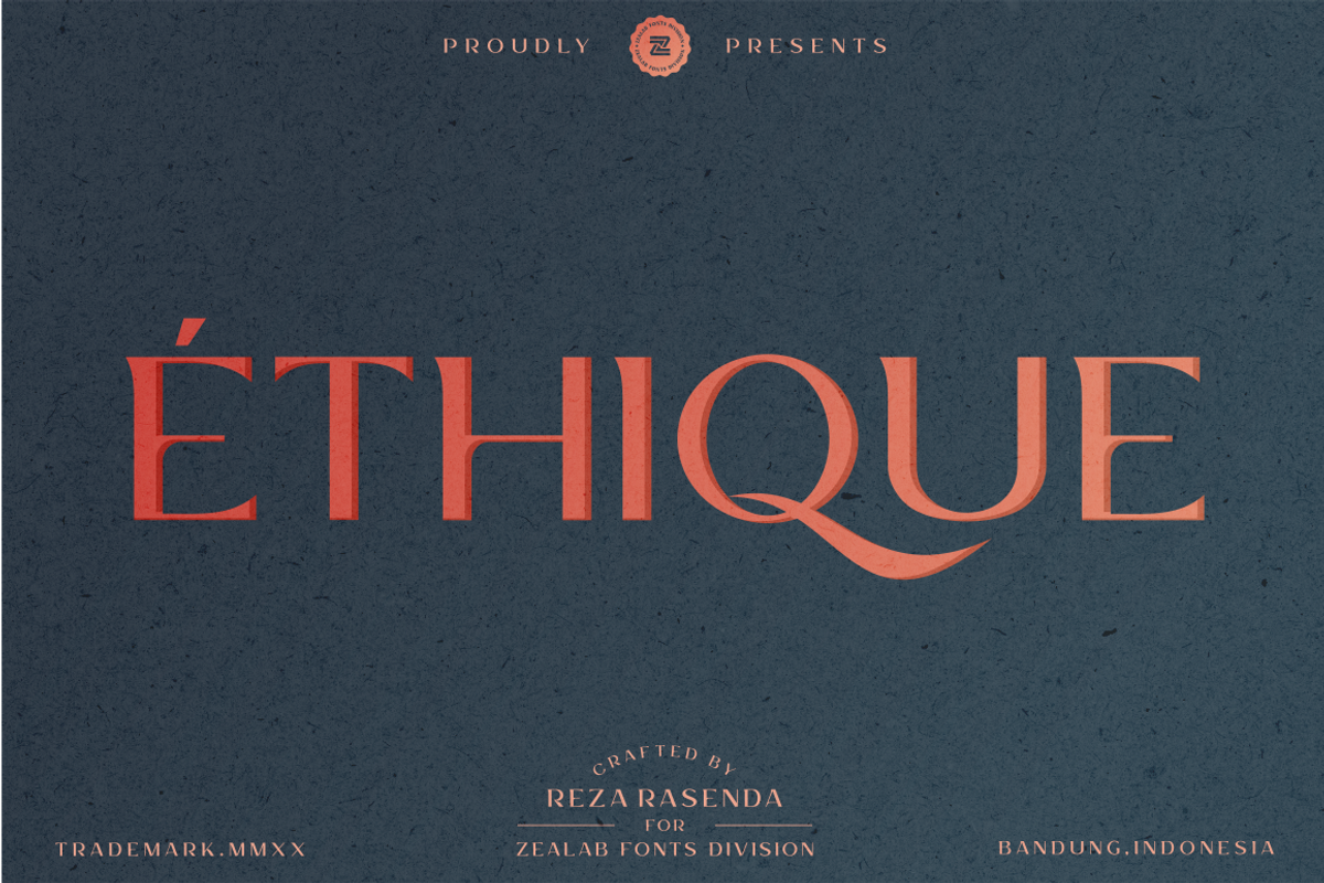 ETHIQUE, a Sans Serif Font by Bagerich Type Foundry (Photo 1 of 8)