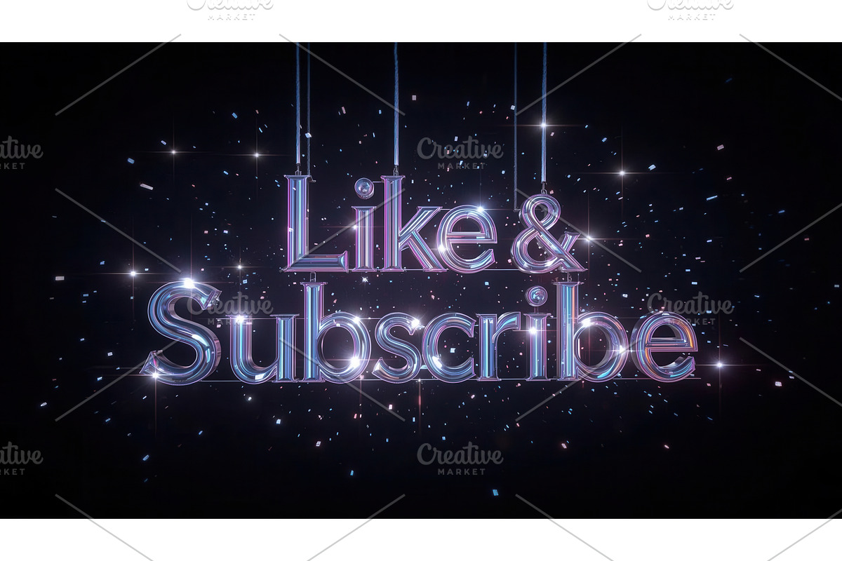Glowing Like & Subscribe text with, an Illustration by tilialucida