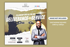 Deliverance Service Instagram Post, a Social Media Template by Mishek Munene