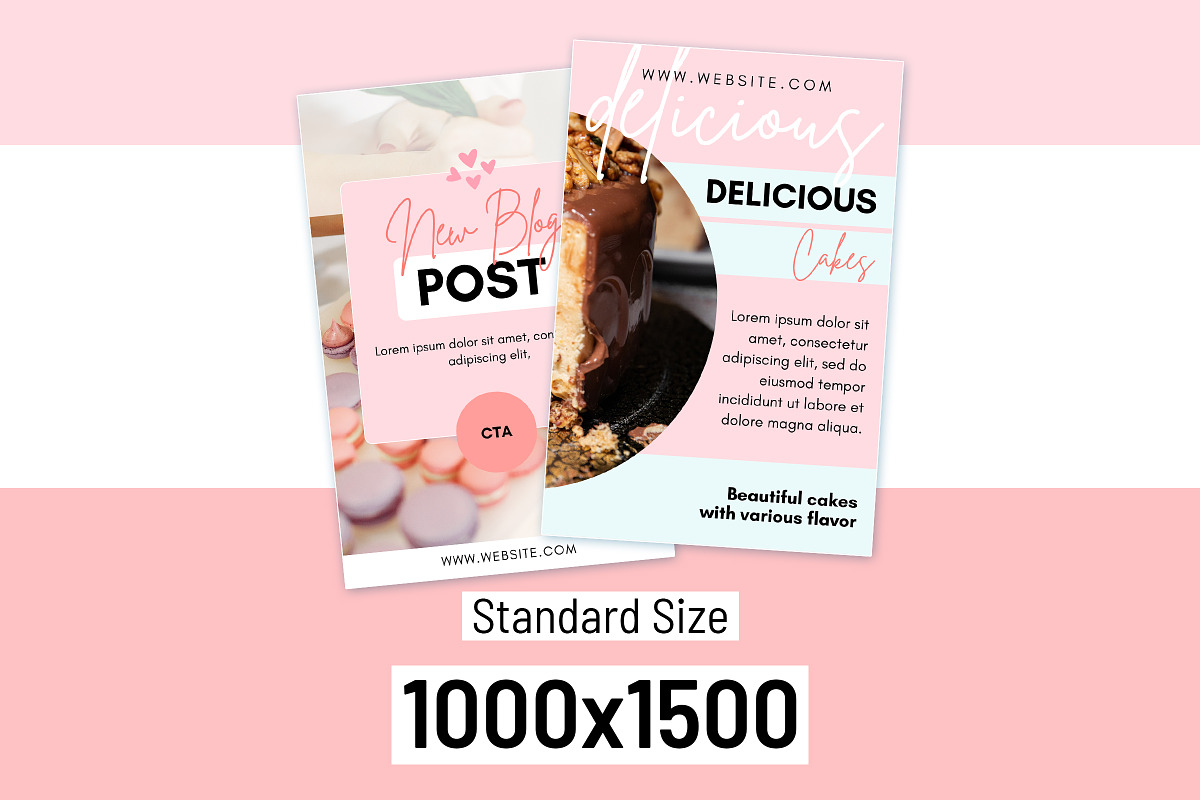 Bakery Pinterest Canva Posts Temp, a Print Template by Snapybiz (Photo 7 of 10)