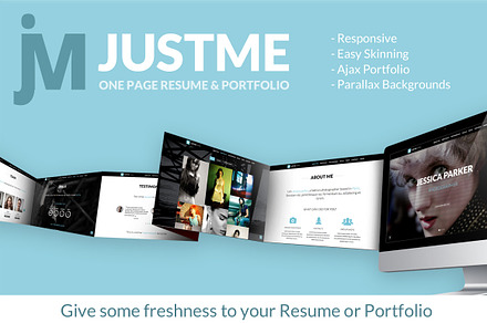 justMe - One Page Resume & Portfolio
