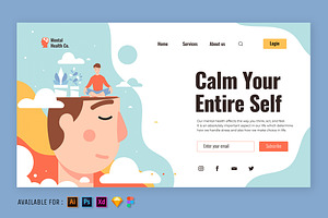 Mind Relaxation - Web Illustration