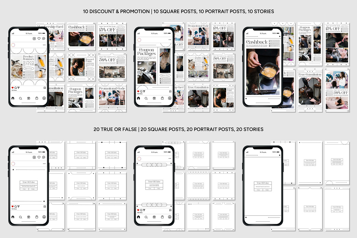 Hairstylist Canva Template, a Social Media Template by Kalubuak (Photo 7 of 10)