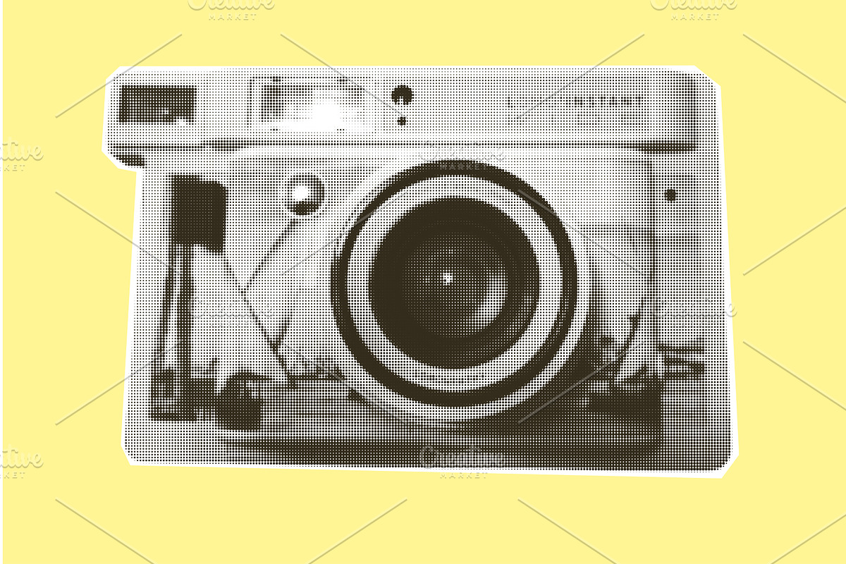 Retro camera. Vintage photo, an Illustration by Zimages