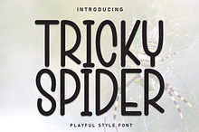 Tricky Spider | Script Font