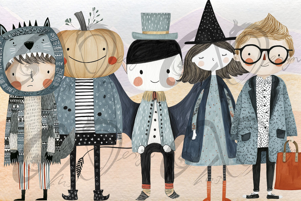 Whimsical Haunts: Cute Halloween, a Person Illustration by NiiiNArt (Photo 2 of 6)