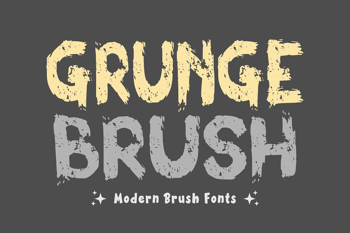 Grunge Brush - Brush Font Types, a Font by KiddoGlyphs Studio (Photo 1 of 3)