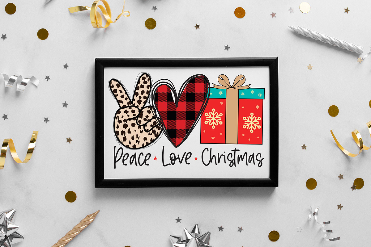 Peace Love Christmas PNG Bundle, a Graphic by CraftlabSVG (Photo 9 of 14)