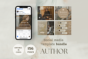 Author social media template bundle, a Social Media Template by Petite Zakka Boutique (Thumbnail 1 of 10)