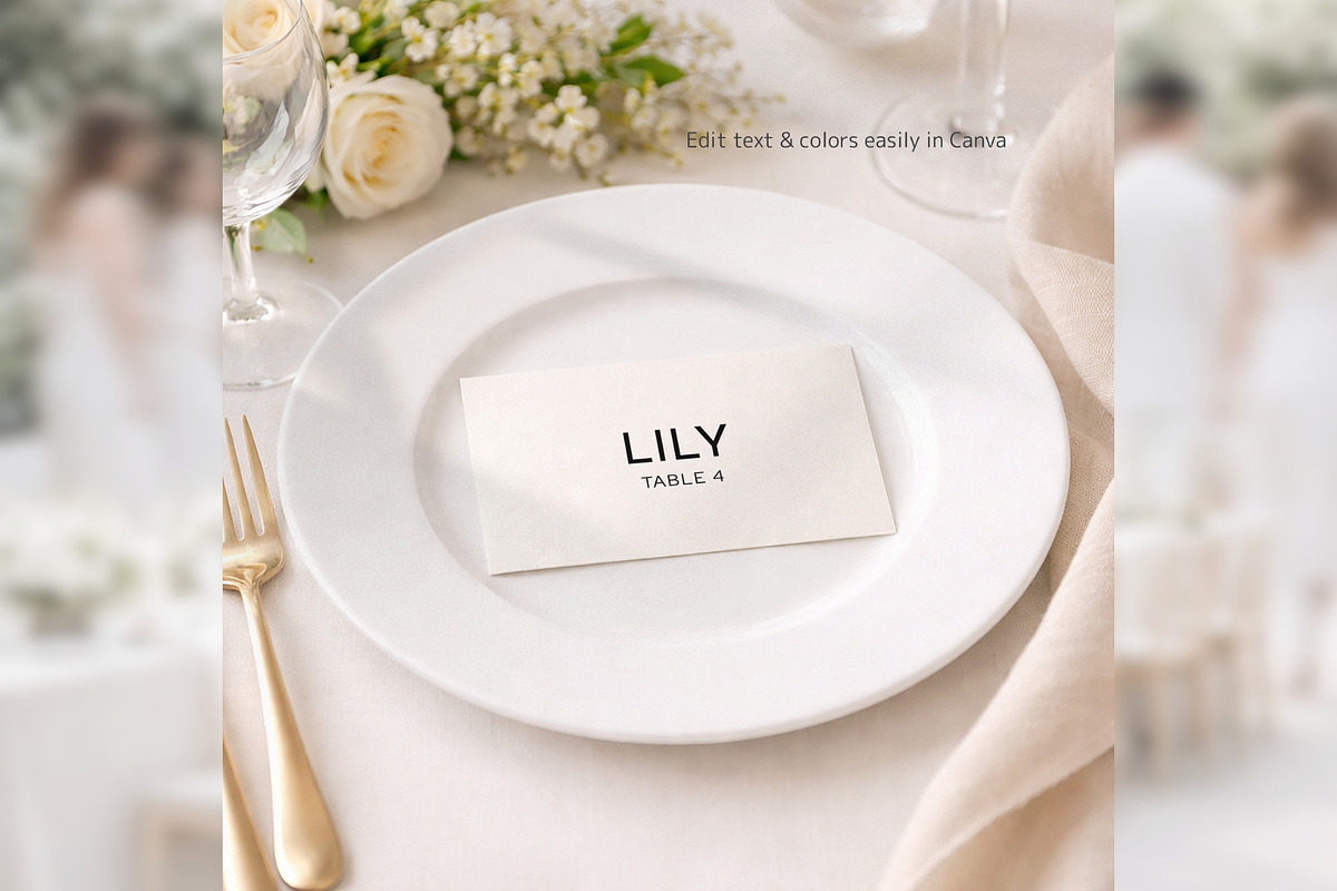 Botanical Place Card Canva bd011, a Card Template by TyphoonStudio (Photo 7 of 10)