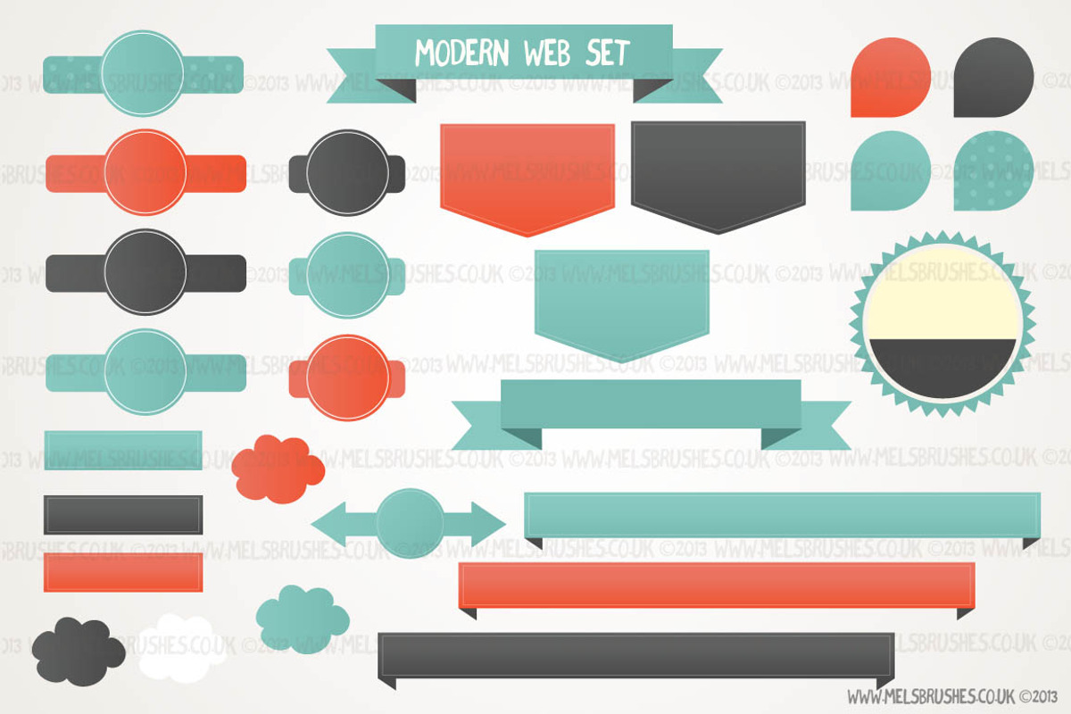 Modern Web Set, a Templates & Theme by Mels Brushes (Photo 2 of 4)