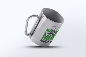 Stainless Steel Mug Mock-Up