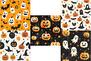 Cute Halloween Themed Digital Papers, an Illustration by DreamPrint404 (Thumbnail 2 of 5)