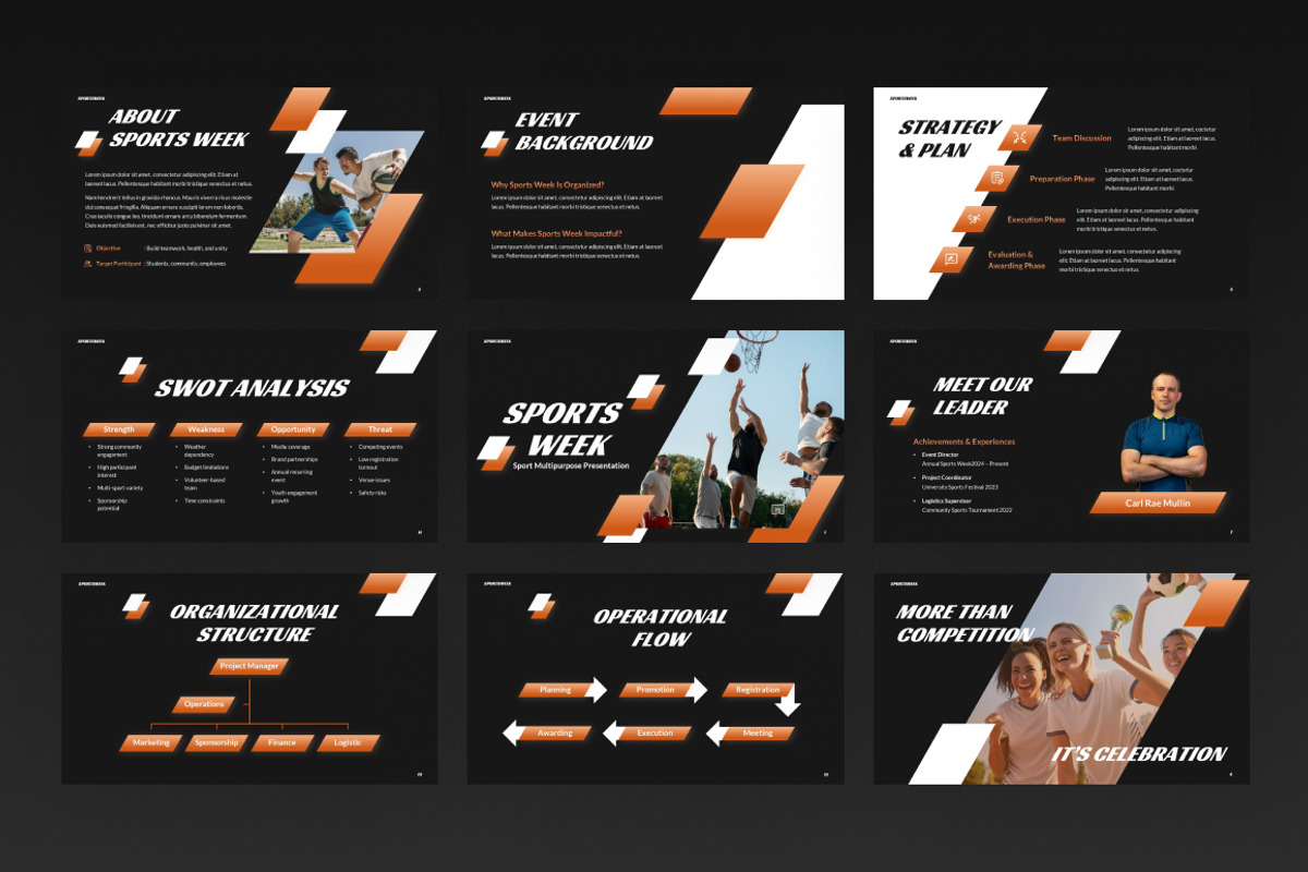 Sport Week Multipurpose PowerPoint, a Presentation Template by Loin Studio (Photo 3 of 4)